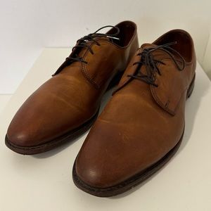 Allen Edmonds Brown Leather Oxford Derby Plain Toe Dress Shoes Size 11.5 D